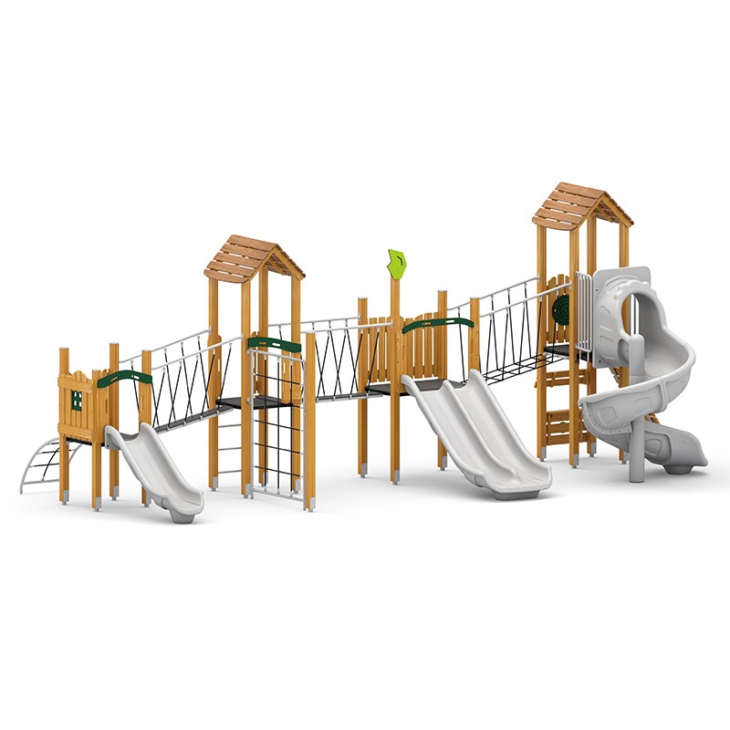 Structura modulara - Turnuri cu tobogan, tobogan dublu, tobogan spirala, punti si cataratori PZG-W-B015