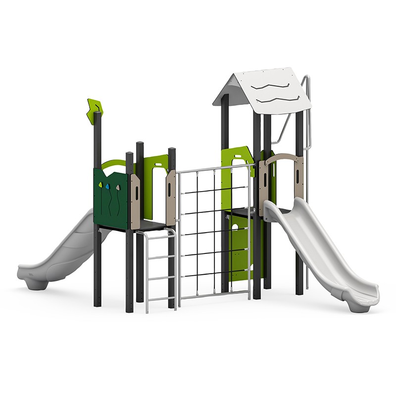 Structura modulara - Turnuri cu tobogane, cataratori si bara de pompieri PZG-W-A006N - imagine 2