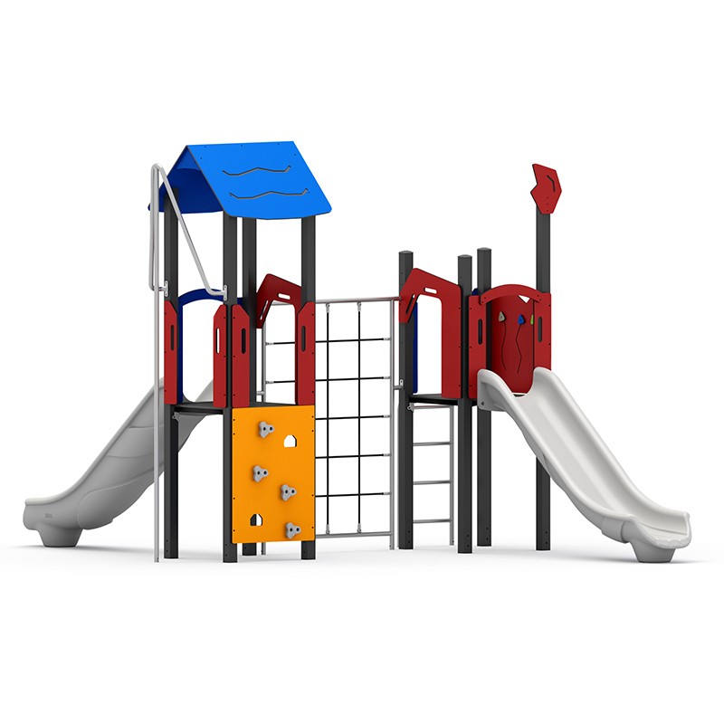 Structura modulara - Turnuri cu tobogane, cataratori si bara de pompieri PZG-W-A006P