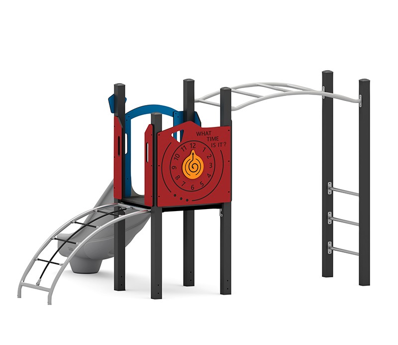 Structura modulara prescolari - Turn cu tobogan, cataratori si scara maimute PZG-W-A001P - imagine 2