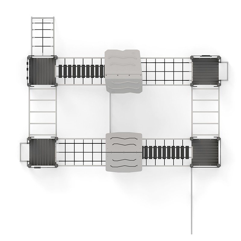 Structura modulara - Traseu aventura cu turnuri, punti, cataratori si scari de maimute PZG-W-A012N