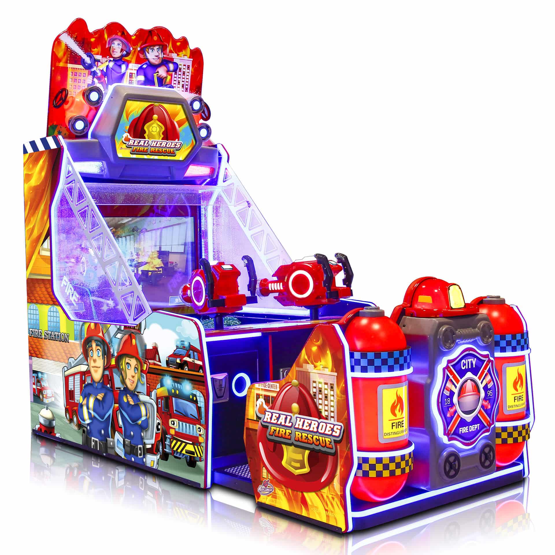 Joc electronic cu fise Fire Rescue Water 2 Jucatori 256x107x228cm PLZ-B0084