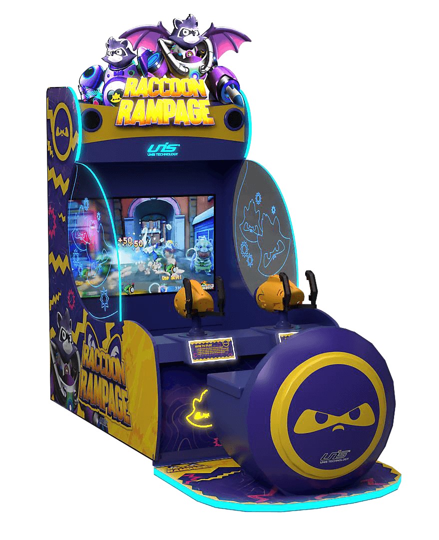 Joc electronic cu fise Raccoon Rampage Water 2 Jucatori 231x89x249cm PLZ-B0078