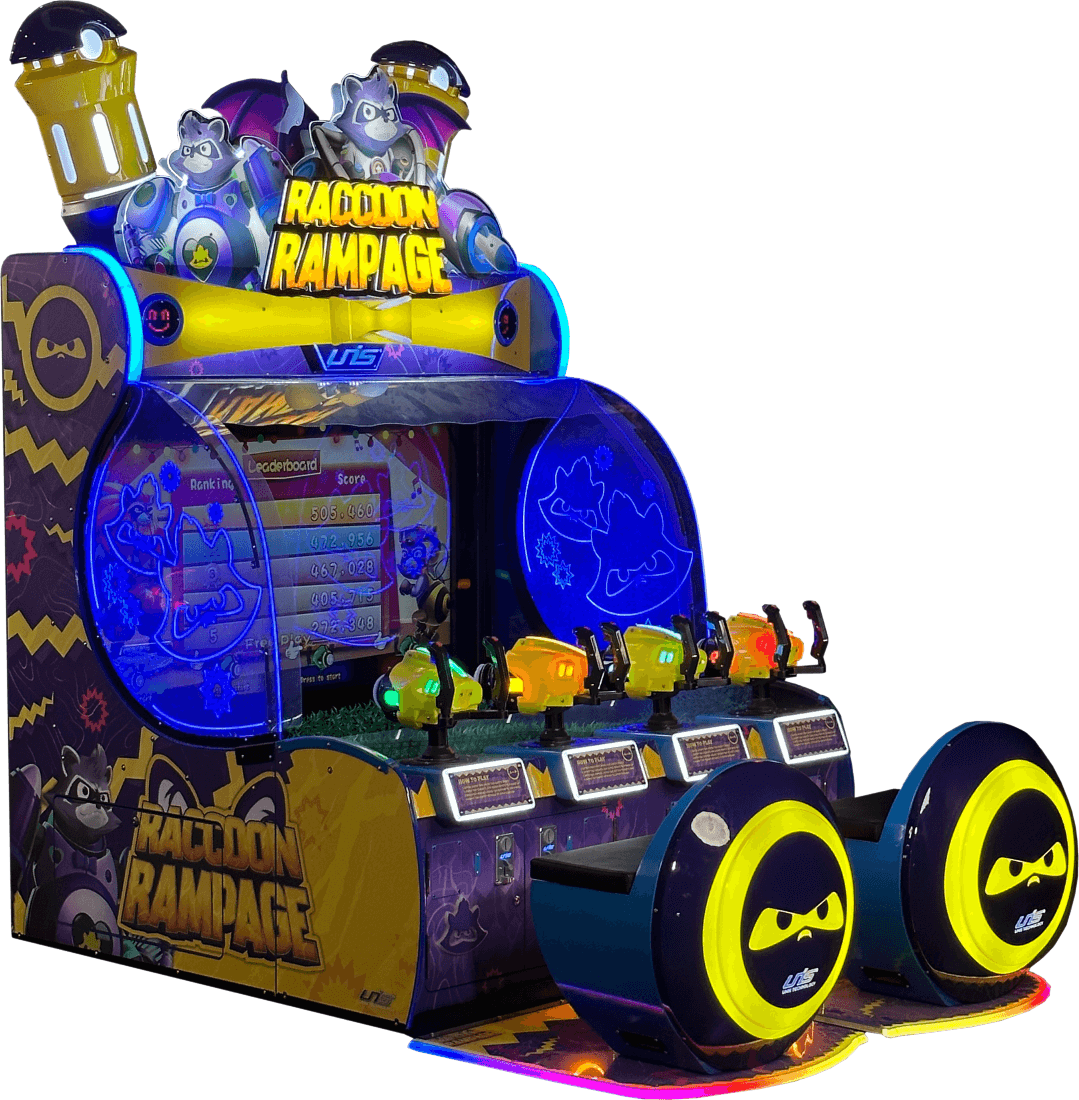 Joc  electronic cu fise Raccoon Rampage Water 4 Jucatori 171x247x265cm PLZ-B0079