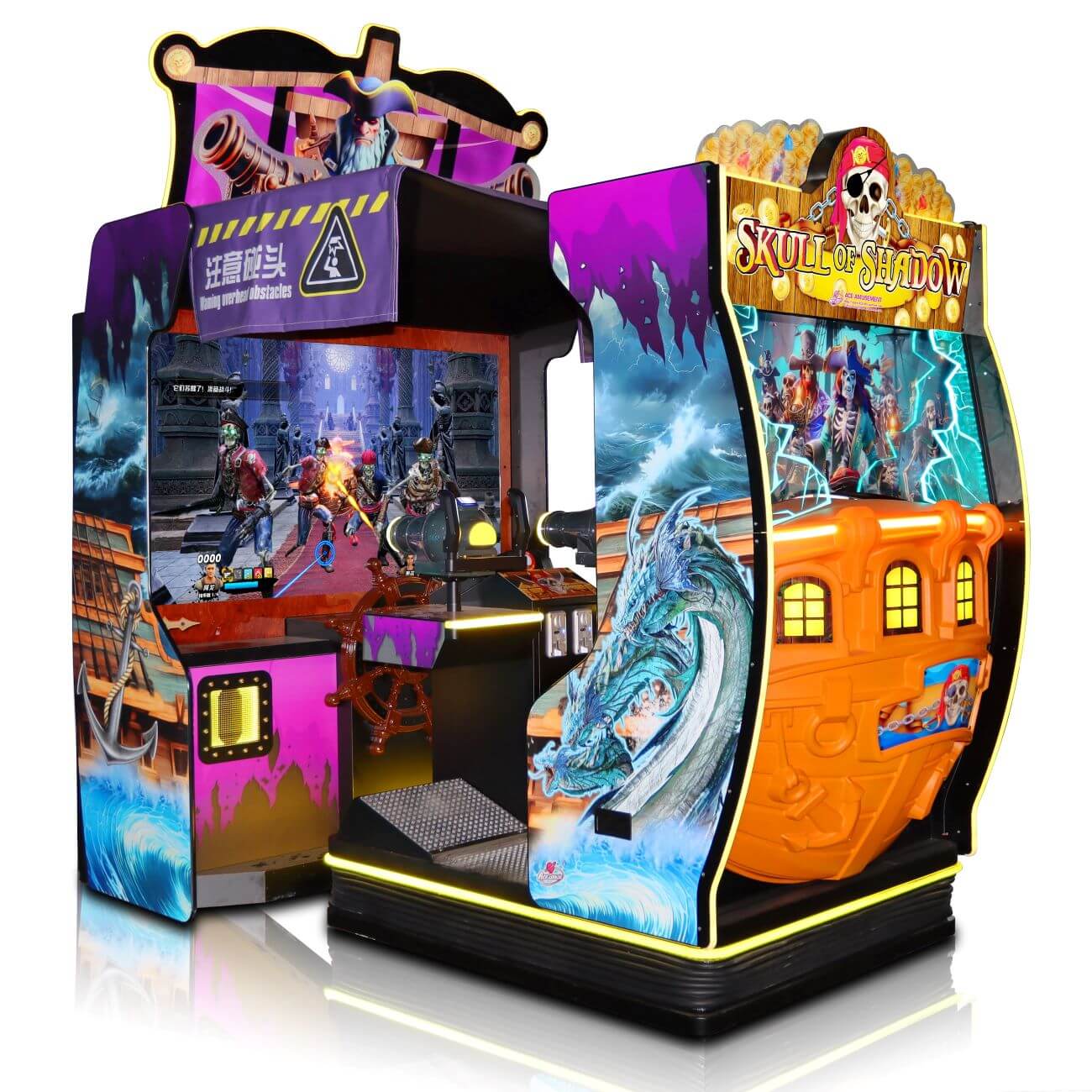 Joc electronic cu fise Skull of Shadow Cabinet 2 Jucatori 256x156x265cm PLZ-B0089