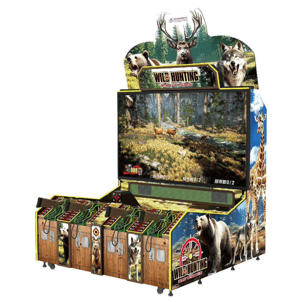 Joc electronic cu fise Wild Hunting 4 Jucatori 198x197x299cm PLZ-B0086