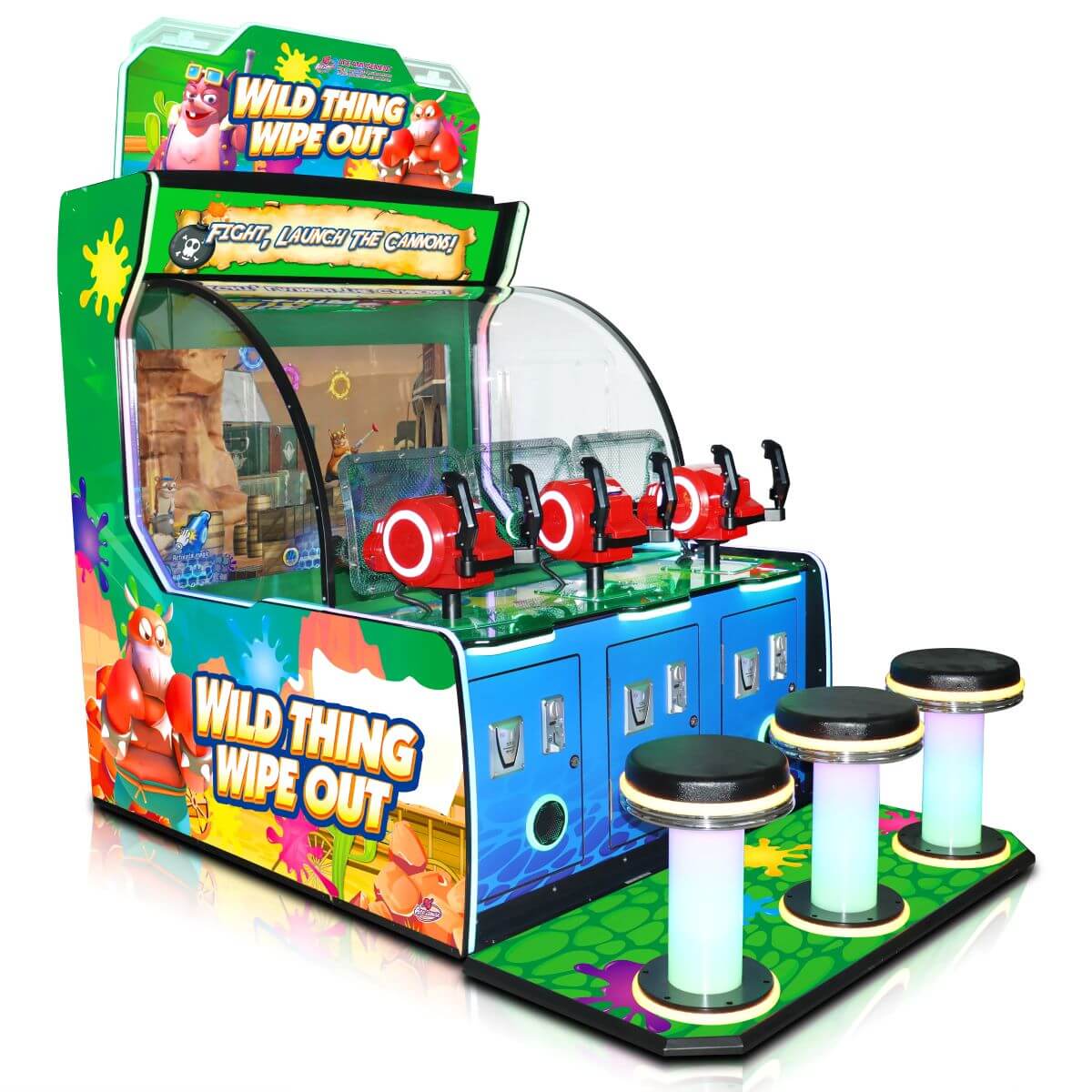 Joc electronic cu fise Wild Thing Wipeout Ball 3 Jucatori 231x140x216cm PLZ-B0073