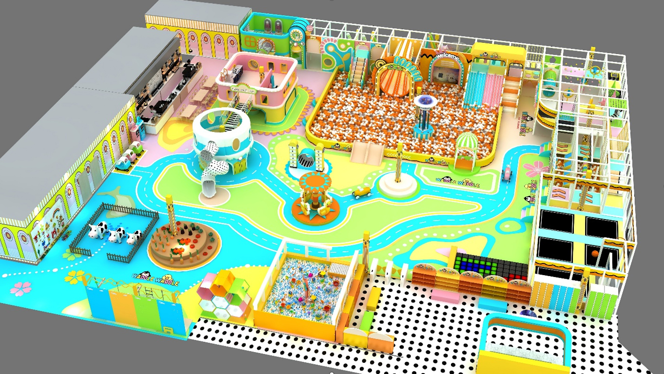 Proiect Playzone Concept, amenajare completa spatiu joaca copii 900 mp
