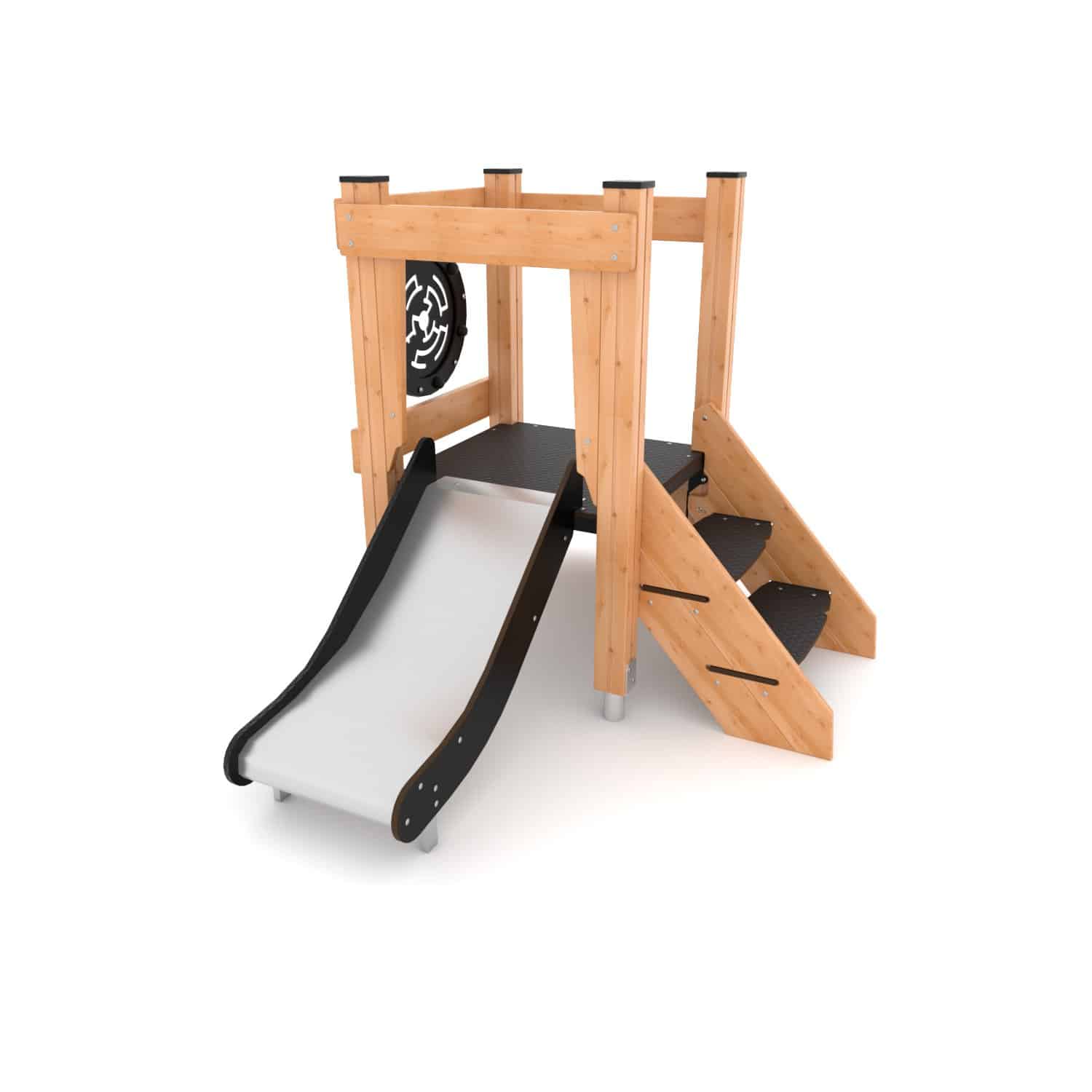 Echipament modular Platforma cu tobogan si panou educational NATURO PZP-NT3610